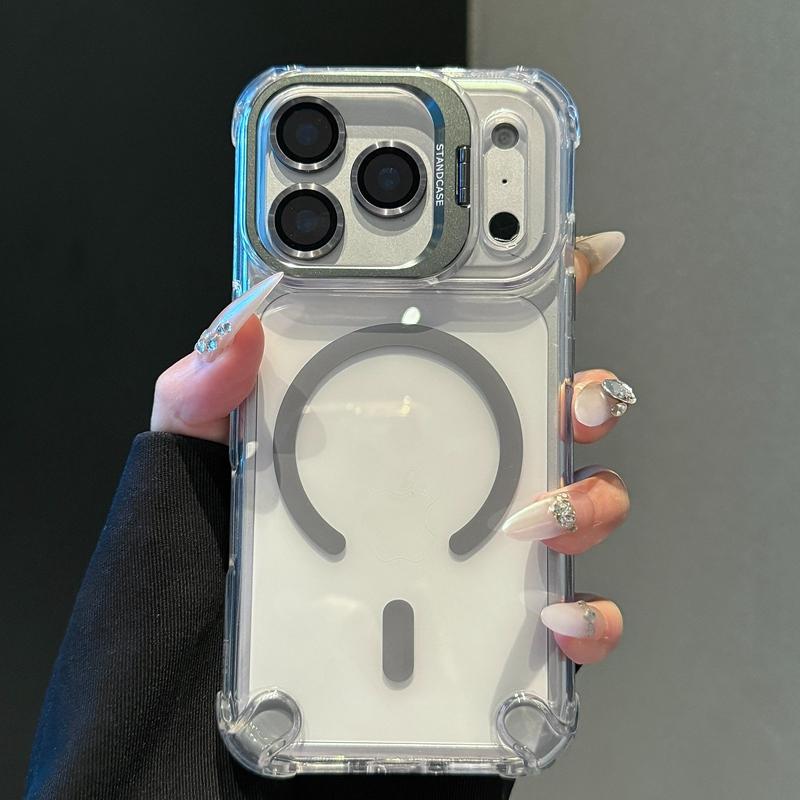 Прозрачный Магнитный Чехол Для Телефона Для Для Iphone 11 12 13 14 15 16 17 Pro Max Air Plus Magsafe Крепление Защита Линзы Чехлы Обложка
