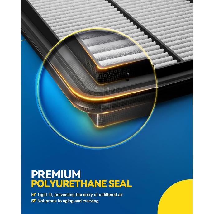 PHILTOP Engine Air Filter CA12815 Replacement For Nissan Sentra L4 2.0L