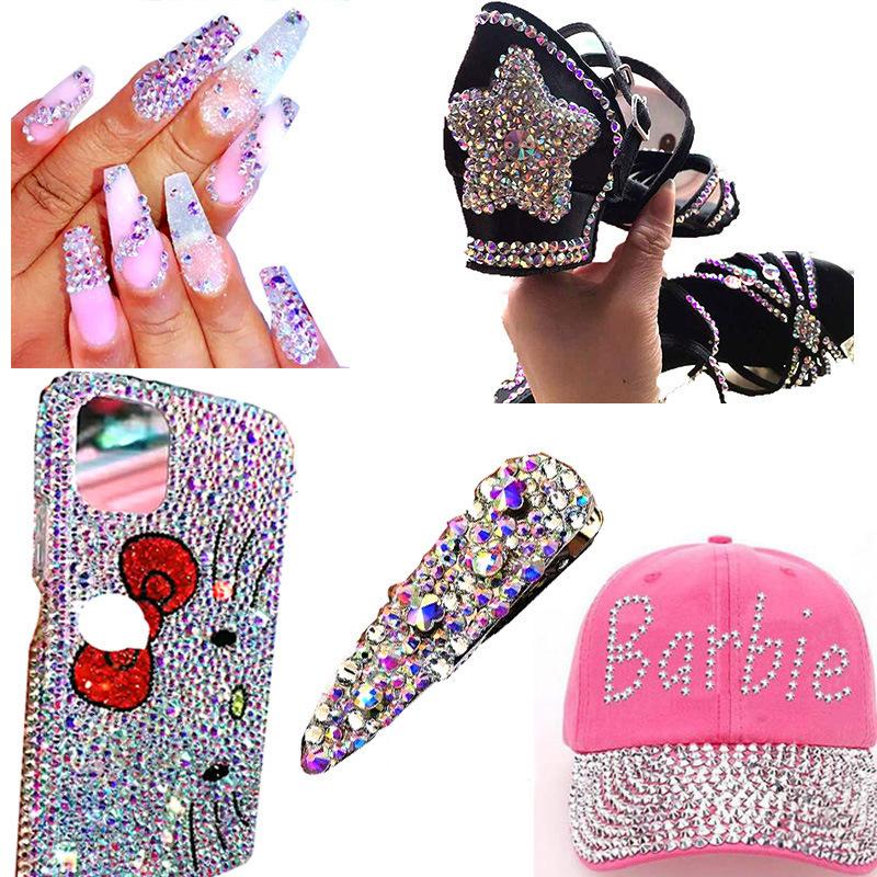 Восемь больших и восемь маленьких сверл с плоским дном, сверла для стекла и хрусталя, инструменты для маникюра своими руками, чехлы для мобильных телефонов, ювелирные аксессуары, сверла для наклеек на ногти.