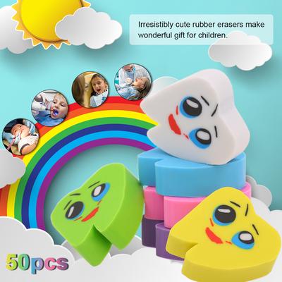 50 шт./пакет, резиновые ластики в форме моляров для зубов, школьный подарок для стоматологической клиники