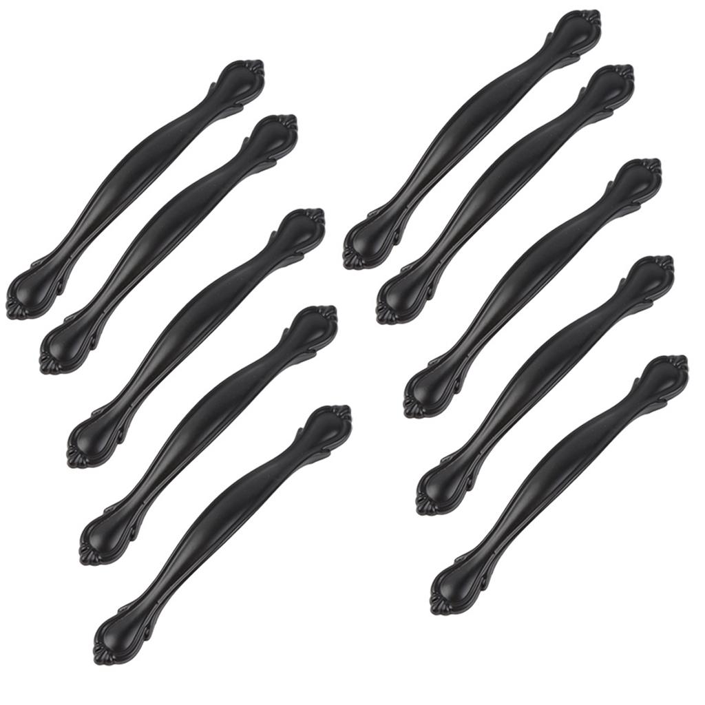 10 Sets Cabinet Handle Simple Style 96MM Door Pull Handles for Drawer Office Black