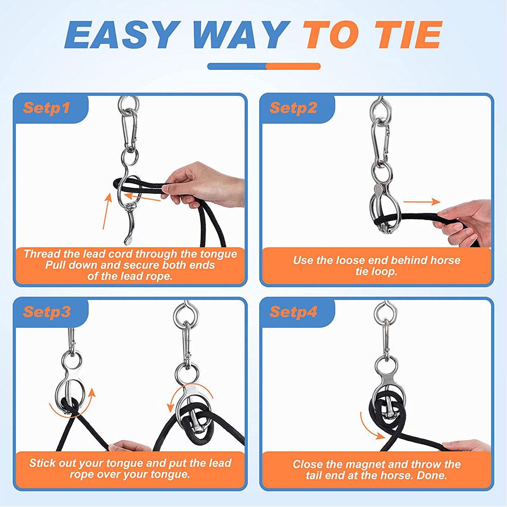 Кольцо для привязи лошади с рым-болтами и карабинами Седло для лошадей для предотвращения рывков