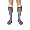 Strip Mid-tube Stocking Transparent Below Knee Calf Stockings Simple Men's Ultra-Thin Socks  Office