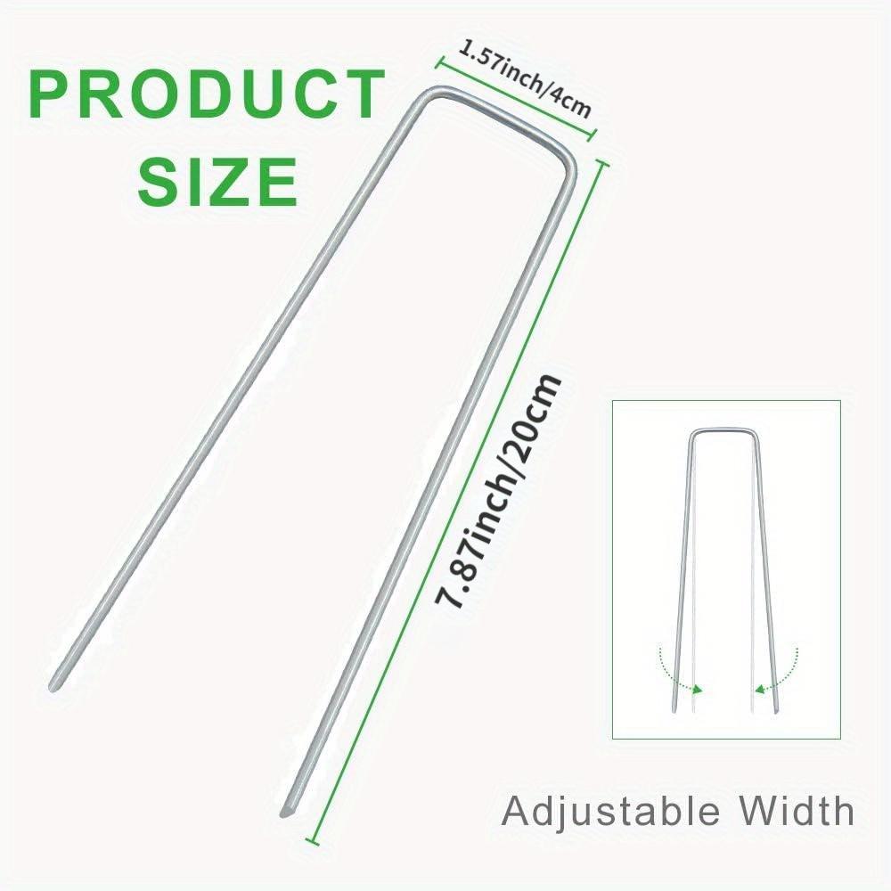 20 шт. оцинкованных стальных U-образных кольев для крепления ткани и палаток