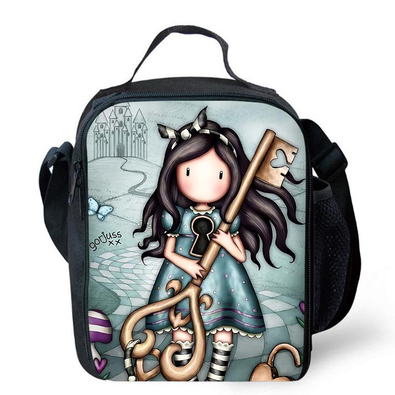 Gorjuss santoro peripheral animation backpack men and women pencil bag meal bag satchel