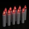 10 шт. беспламенные свечи с дистанционным управлением, светодиодные свечи с реалистичным изменением цвета, питание от батареи