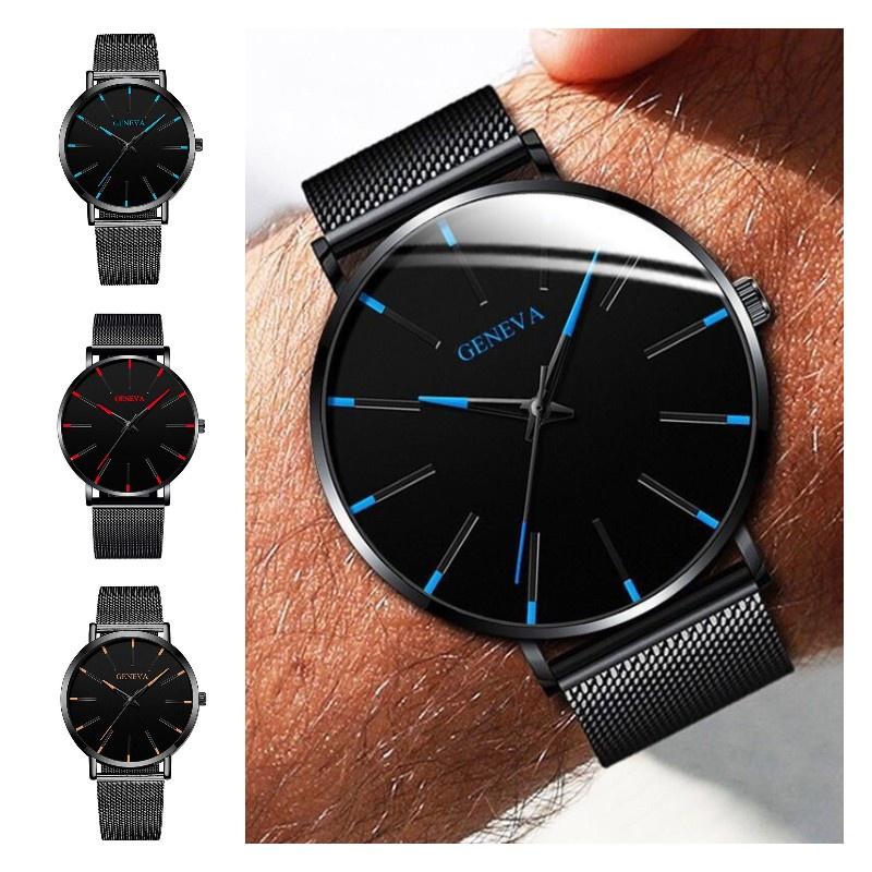 Стильные кварцевые часы Geneva для пары для мужчин и женщин, деловой повседневный дизайн, водонепроницаемые, декоративные, водозащита 10 м