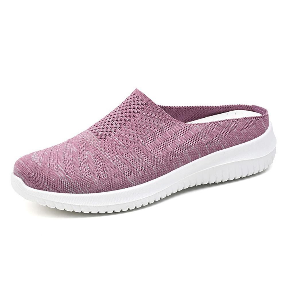 New Women's Shoes for Women's Shoes Large Size Cloth Shoes Breathable Flying Woven Shoes Soft Sole Casual Mother's Shoes