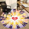 1pc Heart Butterfly Mandala Carpet for Office Non-Slip, Round Carpet, Soft & Comfortable, Carpet for Office, Lightweight Round Floor Mat yy251226080