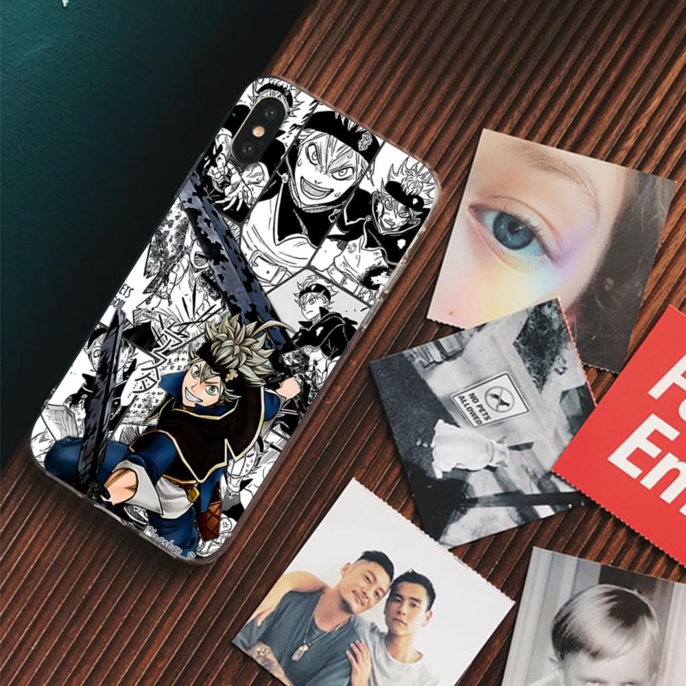 Чехол для телефона Черный клевер для iPhone 16 15 14 13 12 Mini 11 Pro XS Max X XR SE 6 7 8 Plus Мягкий силиконовый чехол