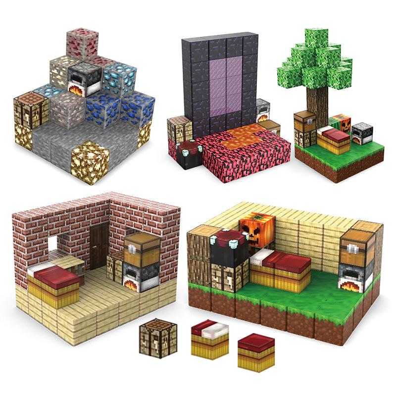 Source Factory 60 Models My Magnetic World Magnetic Block Theme Set Diy Build Magnetic Building Block Toys