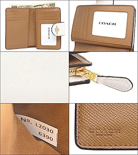 Coach Кошелек F06390 6390 Chalk 2 Cross Grain Leather Кошелек среднего размера с угловой молнией [Coach] (двойной) Женский [Продукт Outlet] [Бренд] [Товар]