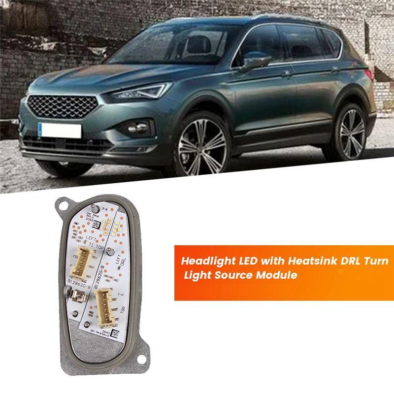 for Seat Leon Tarraco 2019-2024 Headlight LED Module Daytime Running Light with Heatsink Turn Light Module 5FJ941475 5FJ941476