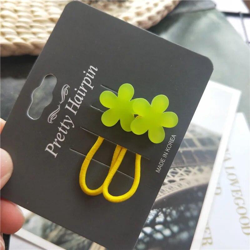 2 шт. эластичные ленты для волос для маленьких девочек, яркие цвета, кольцо для волос, веревка для волос, детские головные уборы, детские аксессуары для малышей