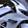 Pair Matte Black Motorcycle Winglet Fairing Racing Aerodynamic Spoiler Wing Kit