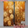 2D flat printing 2pcs Curtain Spring Peacock Amid Blooms Digital Printed Polyester Drapes Festive Wall Decor Use for Festive