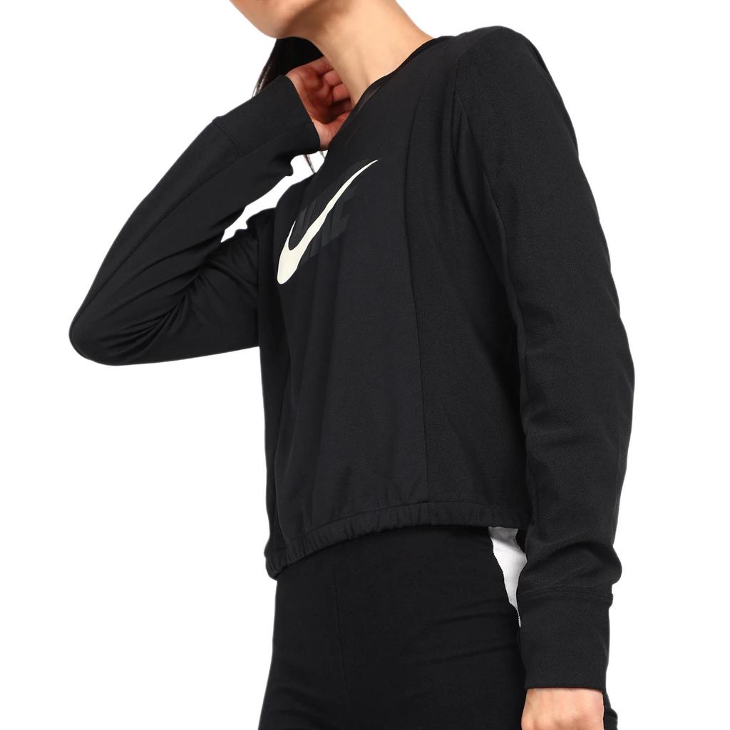 Nike Женская черная футболка для бега с втачным рукавом DD6943-010