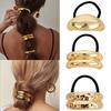 Metal Irregular Double-layer Hair Bands Ropes for Women Headband Scrunchies Elastic Hairbands Fashion Jewelry Hair Accessories