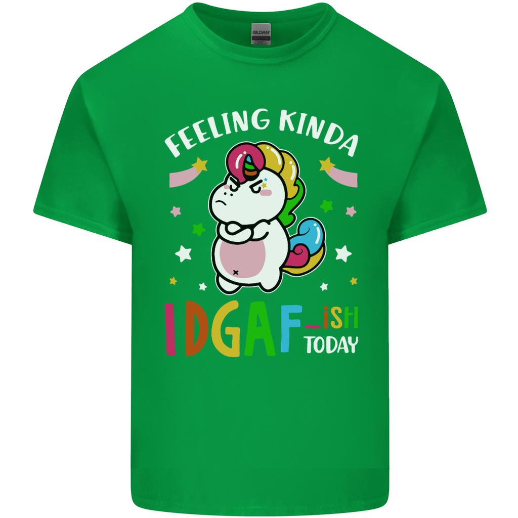 Feeling IDGAF Today Funny Offensive Unicorn Unisexs Light Cotton TShirt