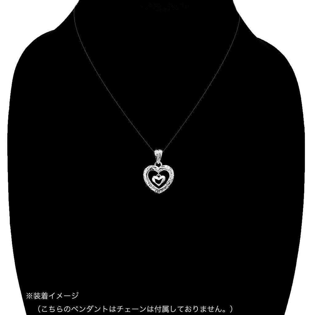 Leilani Hawaiian Jewelry Double Heart Silver Necklace Pendant in Sterling Silver (No Chain)