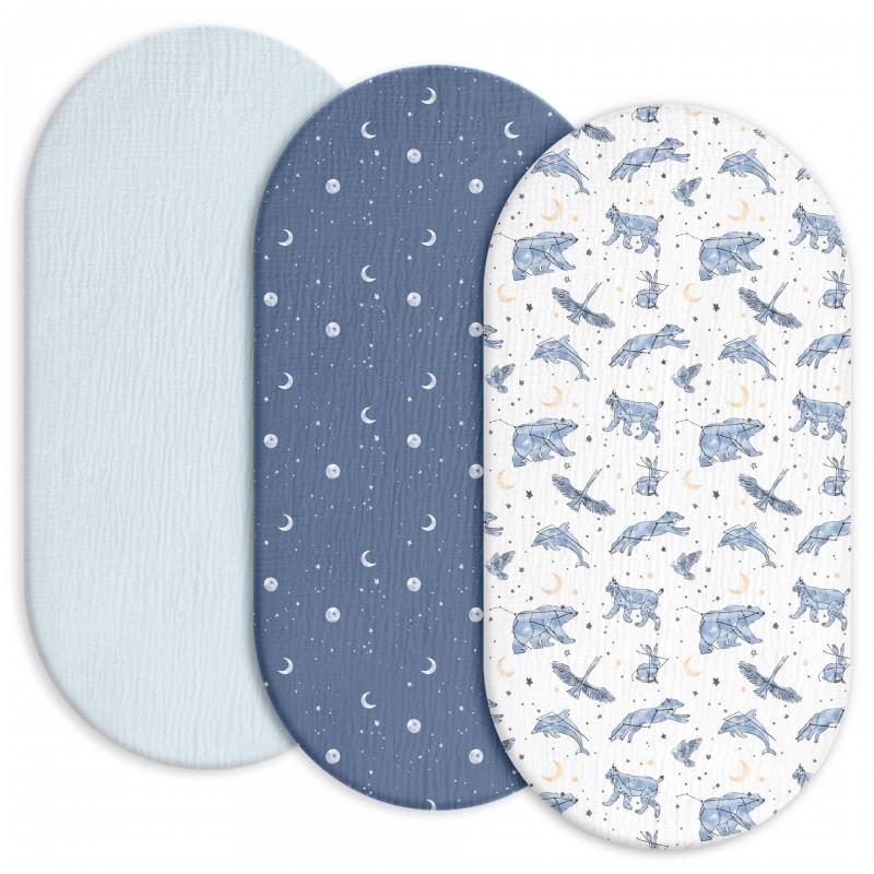 Soft Breathable Cotton Crib Sheet Set Baby Toddler Bedding A-Grade Pure 3-Piece