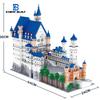 KNEW BUILT Огромный Новый Каменный Замок Лебедь Микро Мини Кирпичики для Взрослых Огромные Конструкторы Архитектура Игрушки Наборы Алмазные Строительные Блоки