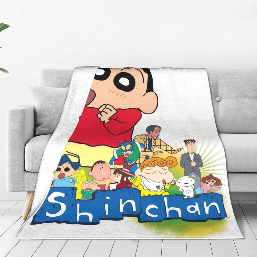Crayons Shin-chans As Pikachu Blanket  Soft Street Trend Plush Throw Blanket For Children Bedroom Flannel Bedspread Bed Cover