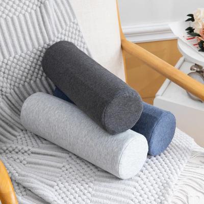 Подушка-валик для шеи, подушка из пены с эффектом памяти, цилиндрическая круглая подушка, подушки для снятия боли во время сна, съемный чехол