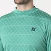FootJoy FJ Logo Jacquard Long Sleeve Mock Neck Shirt, Green, Men's, Size XL (FJ-F24-S11, 32097-XL)