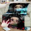 Kamado Nezuko Demon S-Slayer Japan Anime Soft Flannel Blanket для кроватей, спален, диванов, пикников, пледов для детей, отдыха на свежем воздухе