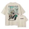 Grimmjow Aizen Ichigo Futbolka Anime Vintage Yuvilgan Futbolkalar Streetwear Rukia Kenpachi Manga Keng Y2k Qisqa Yengli Toplar Futbolkalar