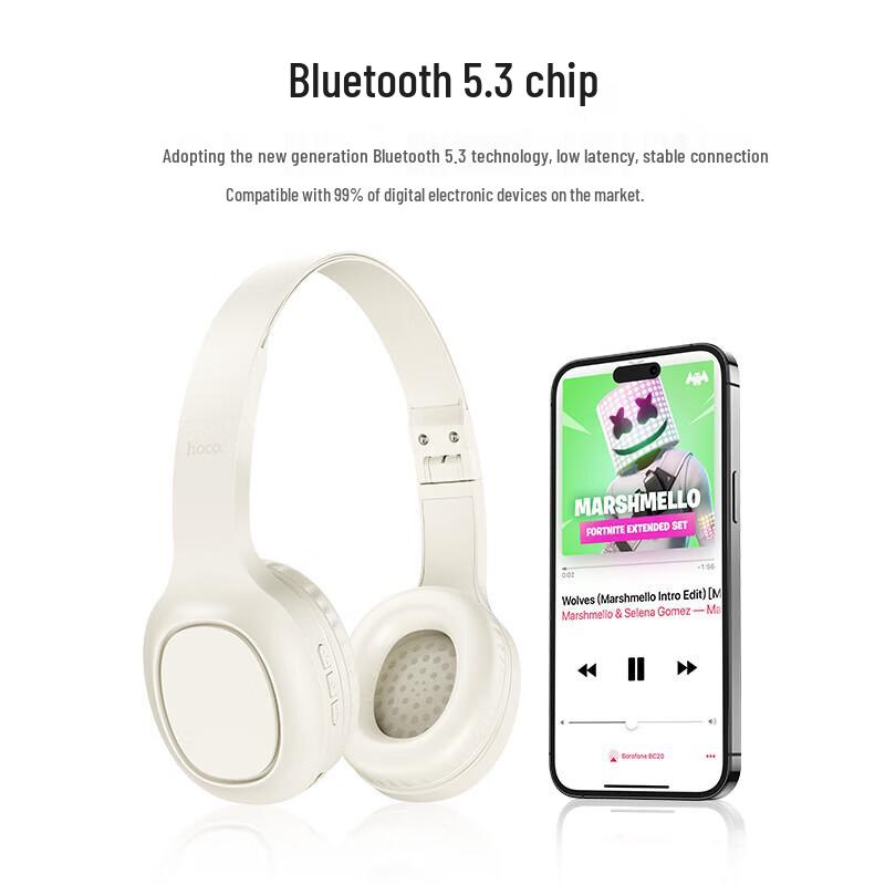 HOCO. Беспроводные Bluetooth-наушники W46 накладные