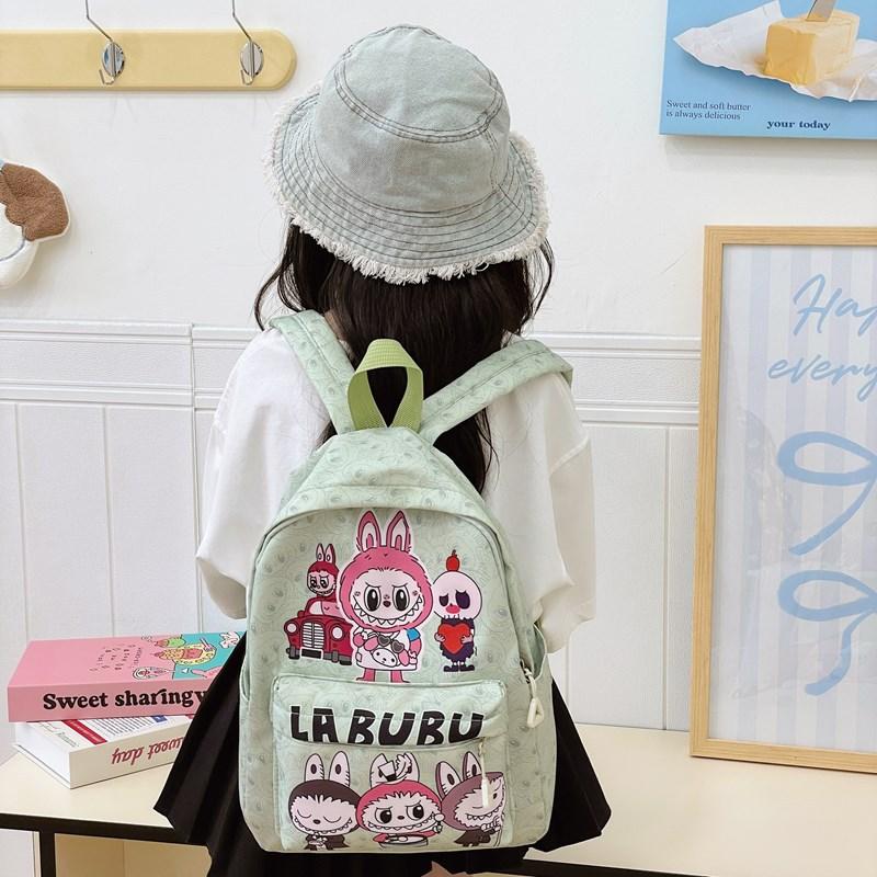 Cartoon Anime Boys And Girls Backpack Foreign Style Printing Cute Student Schoolbag Children'S Backpack
