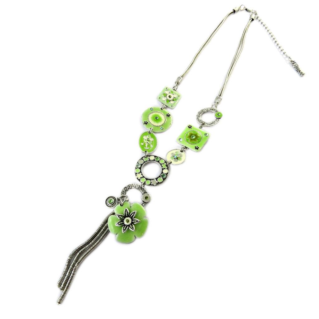 Les Trésors De Lily [E7020] — Зеленое дизайнерское колье «Букет Флери»