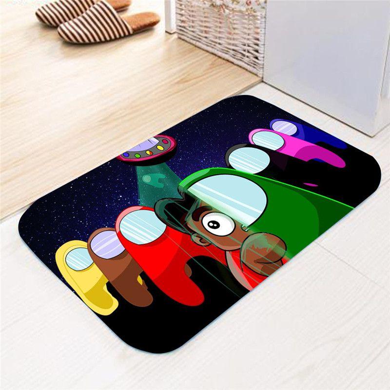Among Game Us Flannel Mat Home Bath Bathroom Nonslip Carpet Rug Floor Decor
