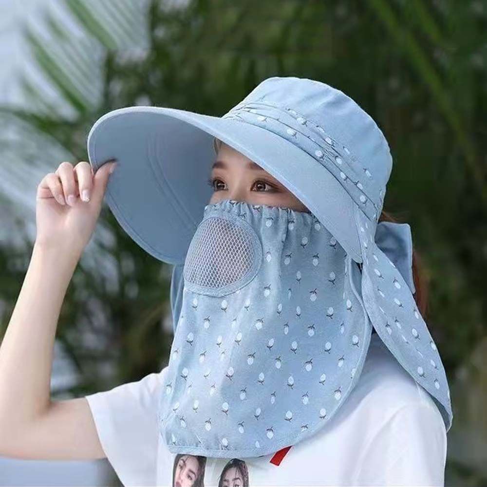 Mother Sun Hat Big Brim Hiking Caps Women Sun Hat With Neck Flap Bucket Hat Summer UV Protection