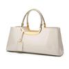 Women's patent leather handbag, shiny, structured bag