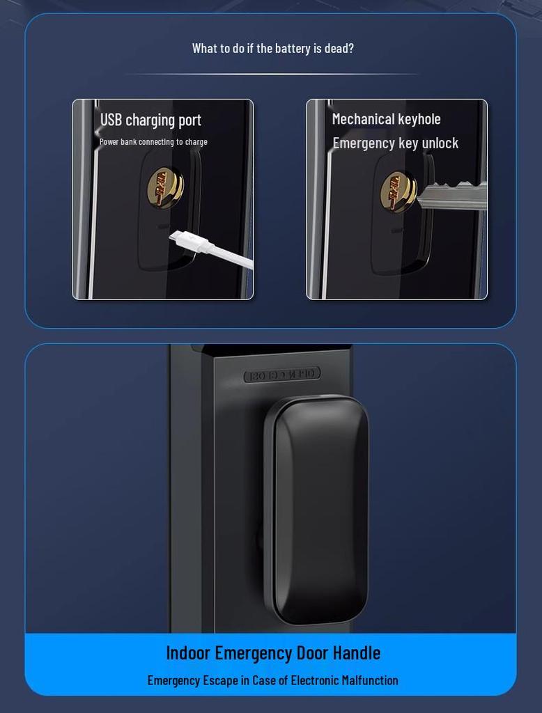 Smart Anti-theft Door Lock: 3D Face Recognition, Fingerprint, Password, Peephole, Remote Control