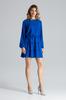 Stylish blue dress with ruffles - M601 size