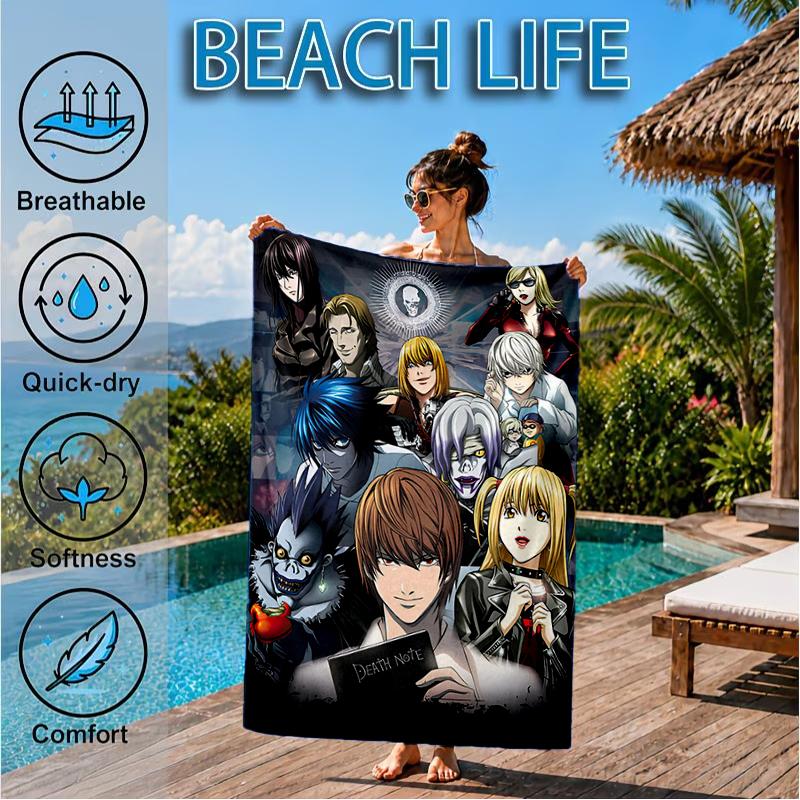 Death Dark Secrets Beach Towel, Super Soft Microfiber, Perfect Gift for Her/Him, Birthday, for Pool, Beach, Travel, Decor Beach Party
