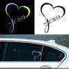 LYKX JESUS HEART Vinyl Decal Sticker for Car Window Wall Bumper God Love Christ Bible