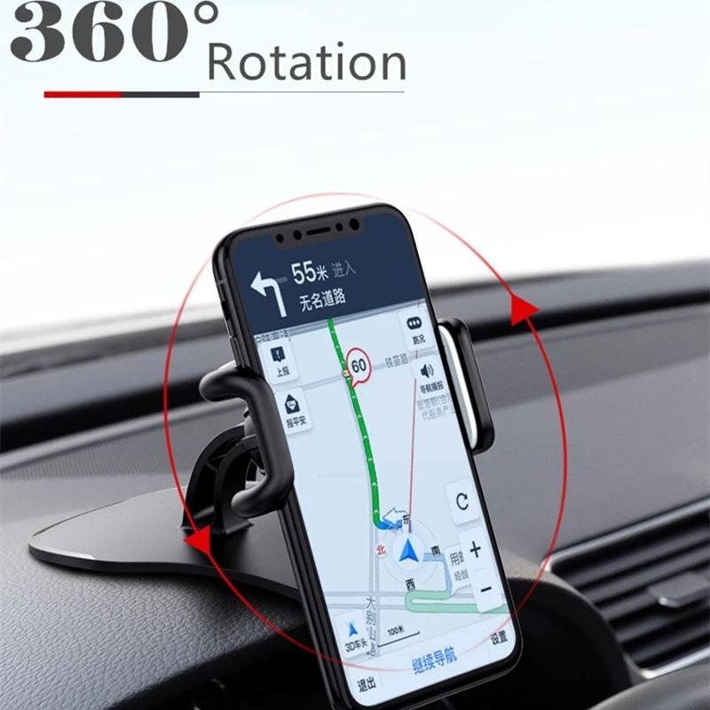 Car Phone Holder Clip 360 Rotate GPS Mount Stand Car Dashboard Console Universal Mobile Telephone Rack For IPhone Samsung Xiaomi