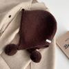 Wool% wool hairball barak hat women's winter warm face small red knitted hat ear protection cold