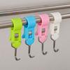 4pcs Bathroom Purpose Pipe Hook Towel Rack Kitchen Clip, Movable Sleeve Through The Tube Fixed Clamp Rod Rotating S Hook