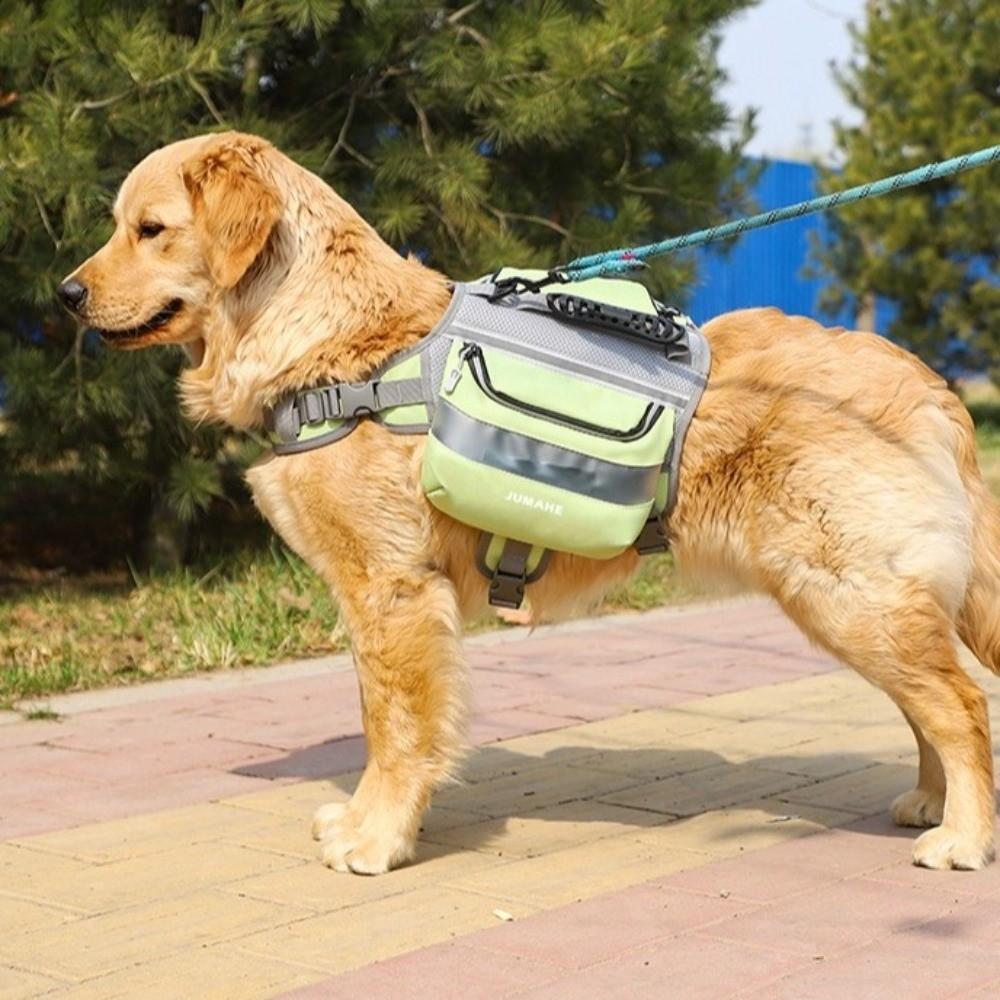 Large Capacity Dog Training Backpack Adjustable Dog Harness Saddlebag Dog Snack Bag Travel
