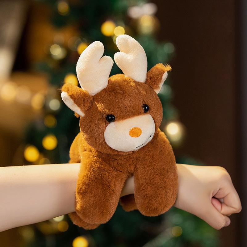 Плюшевая игрушка Кольцо Санта-Клауса Милый Рождественский подарок Браслет Дети Взрослые Кукла Лось