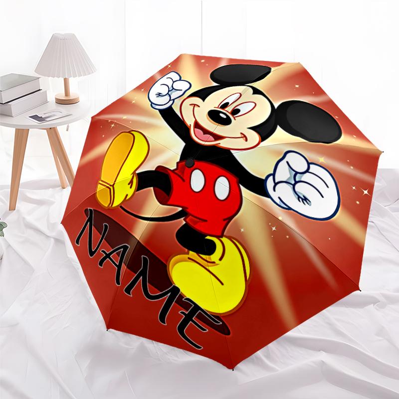 Personalized Name M-Mickey  Print Umbrella - Automatic Open/Close, Eight-Rib Durable Frame, Automatic Folding Umbrella