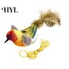 Chirping Bird Cat Toy Interactive Simulation Electric Touch Activated Songbird Plush Teaser for Indoor Cats And Dogs Vibration-sensing