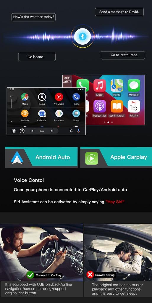 Модуль-декодер Mercedes CarPlay Android для NTG4.5/4.7/5.0 Беспроводной апгрейд Hicar