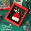 Hat Xmas Handmade Crochet Pendant Korean Style Key Ring Christmas Key Chain Women Key Buckle